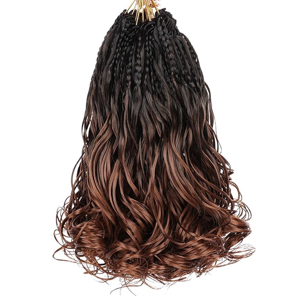 Pre Looped Crochet Hair 12 Inch Synthetic Boho French Curl Braids for Women